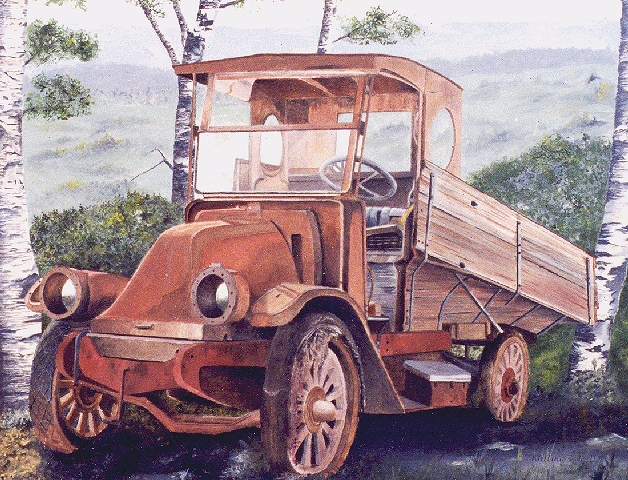 Steam Truck - 1906 (Oil on Canvas)